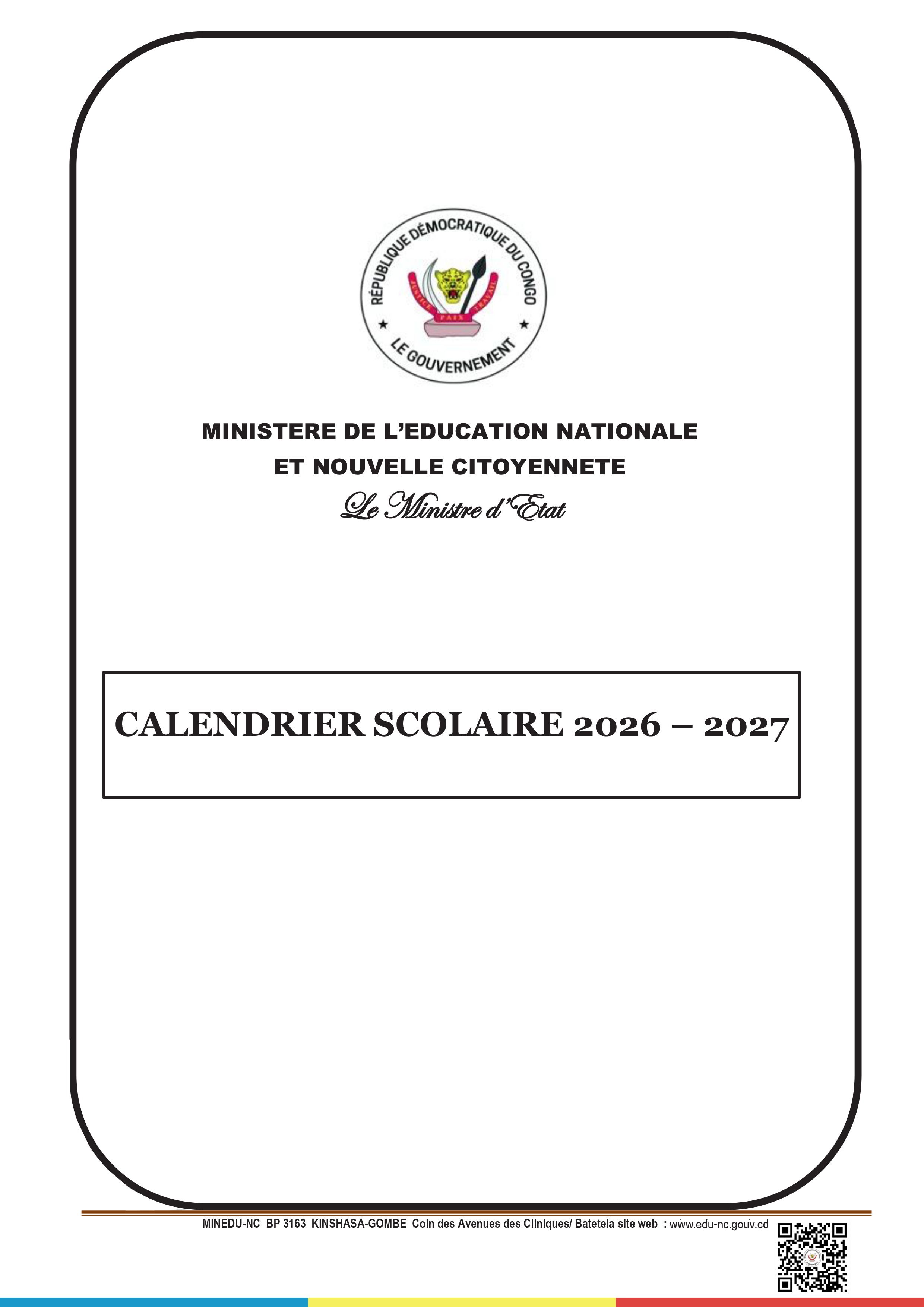 Calendrier Scolaire 2026-2027